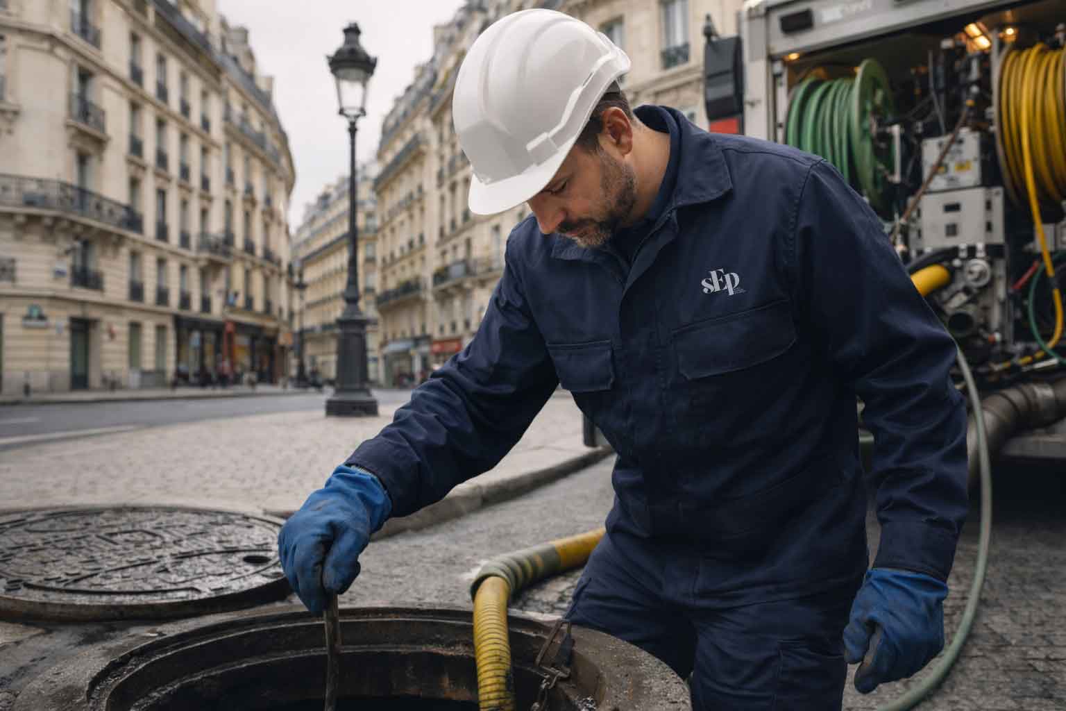Technicien SEP en intervention à Paris